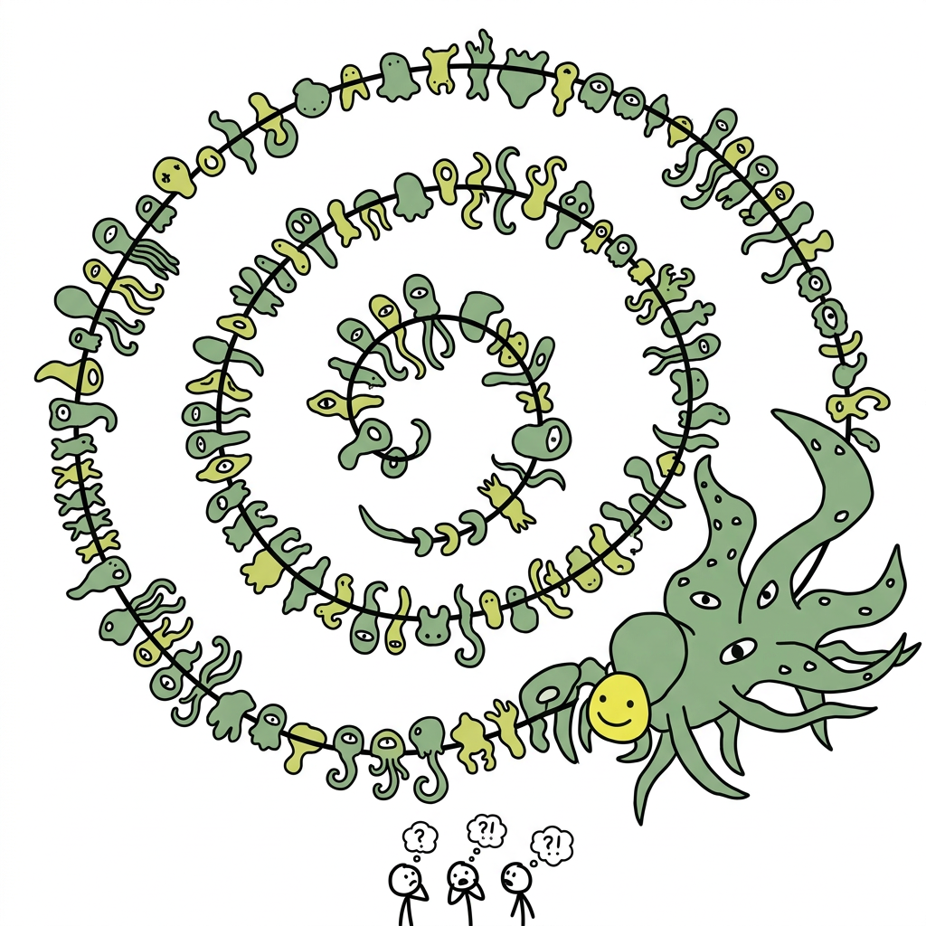 640 zooids. One body. Nobody here is the shoggoth alone.